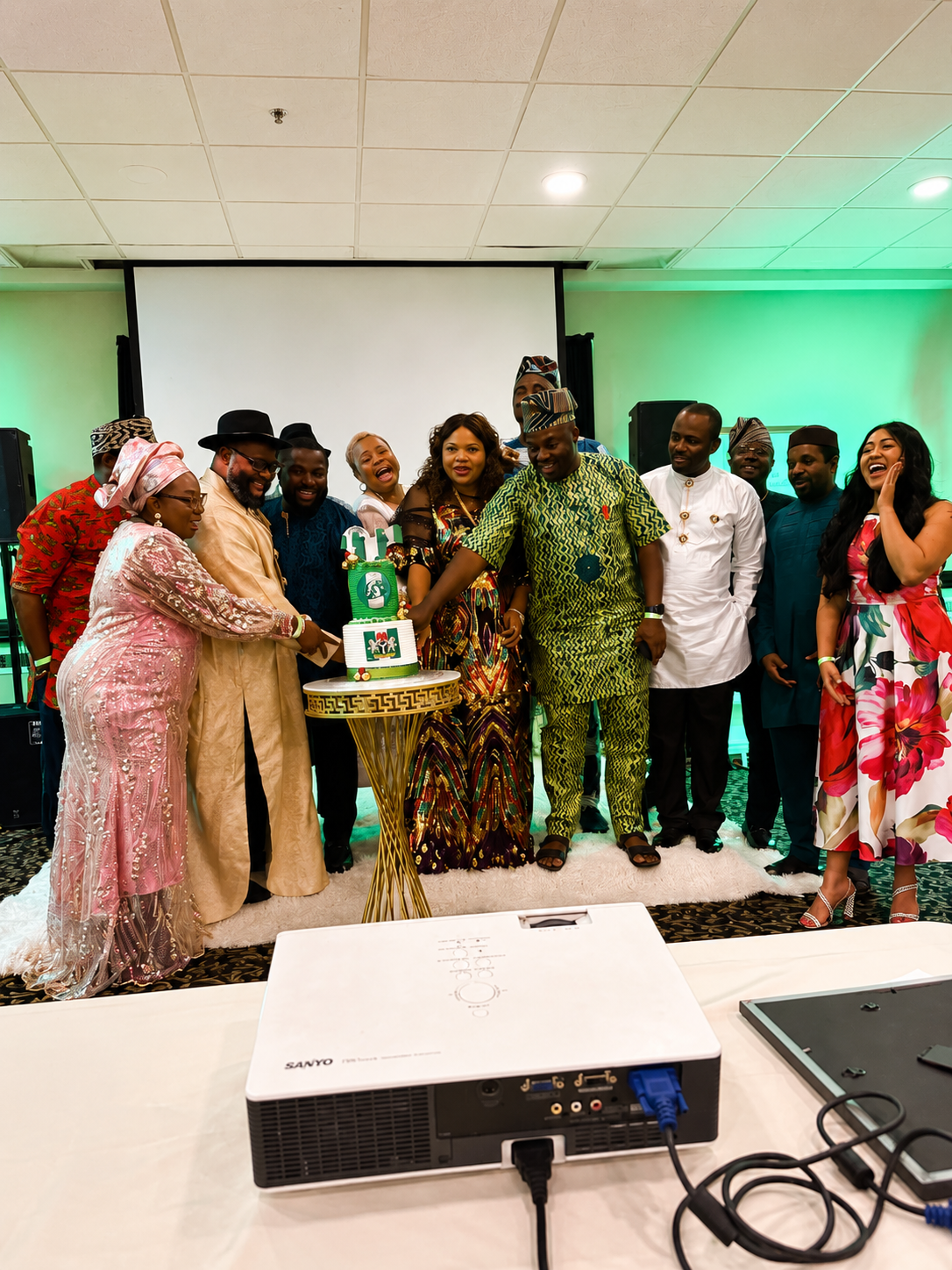 NCAR community members celebrating together